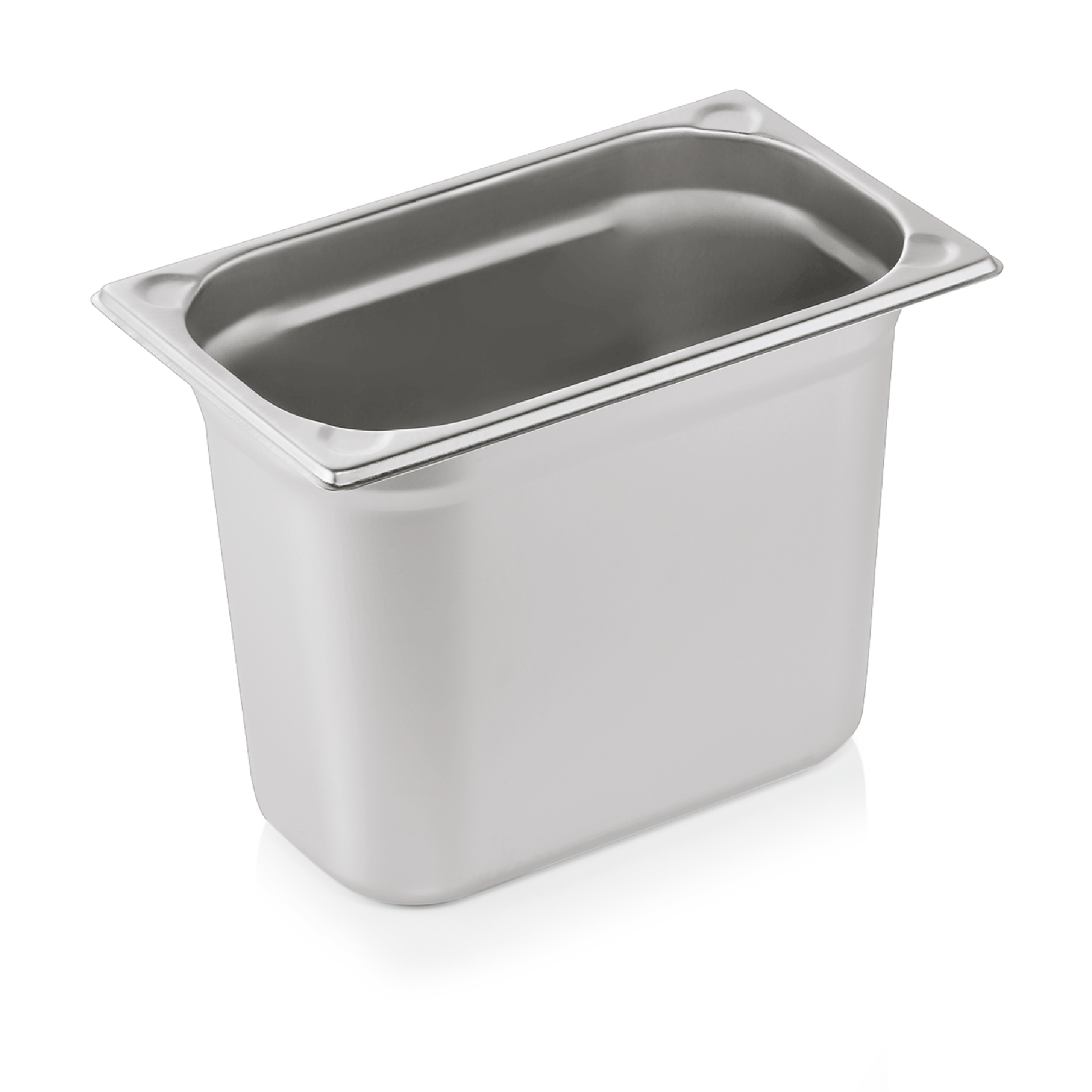 WAS Germany GN Behälter (GN1/4-200mm, mit U-Ecken), Chromnickelstahl, Serie: GN CORE, 26,5x16,2x20cm (7614200)