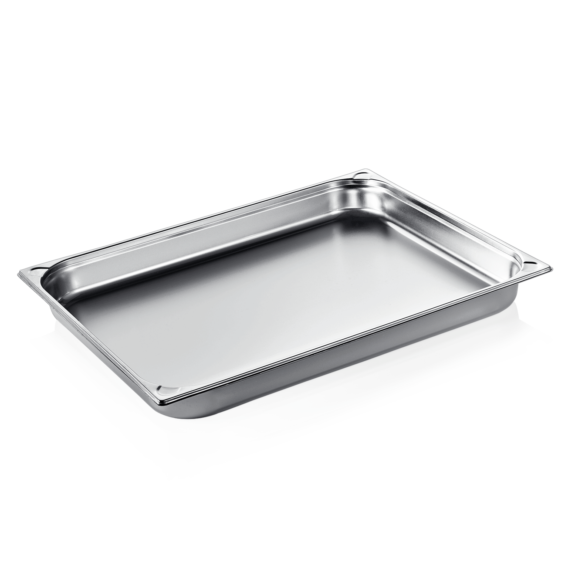 WAS Germany GN Behälter (GN2/1-65mm, mit U-Ecken), Chromnickelstahl, Serie: GN CORE, 65x53x6,5cm (7621065)