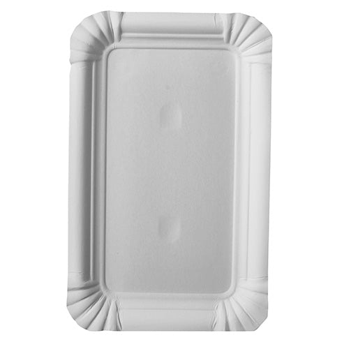 Papstar 16x 25 Teller, Pappe "pure" eckig 10 cm x 16 cm weiss