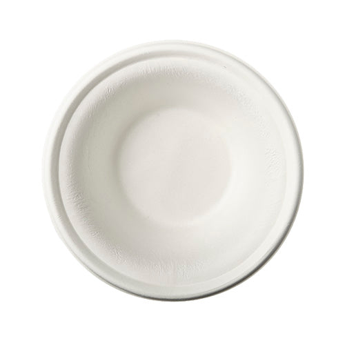 Papstar 500 Schalen, Zuckerrohr "pure" 380 ml Ø 15,5 cm · 4,6 cm weiss, 10x 50