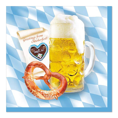 Papstar 600 Servietten, 3-lagig 1/4-Falz 33 cm x 33 cm "Bavaria"