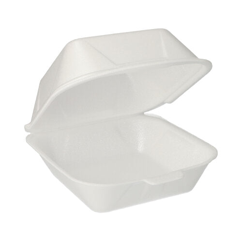 Papstar 500x Burgerboxen, Extrudiertes Polystyrol, Weiß, 14,5x15,5x8cm