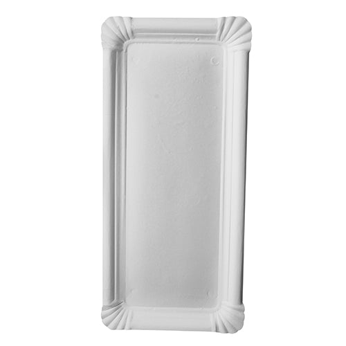 Papstar 4x 250 Teller, Pappe "pure" eckig 11 cm x 24 cm weiss