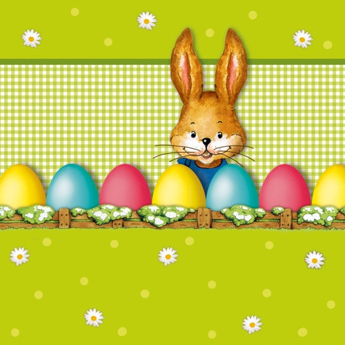 Papstar 300 Servietten, 3-lagig 1/4-Falz 33 cm x 33 cm "Hello Bunny"