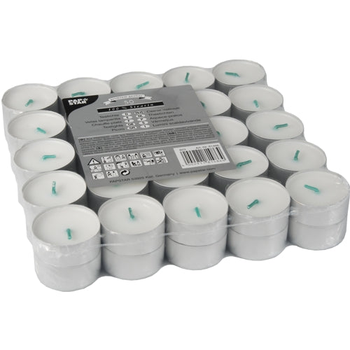 Papstar 500x Teelichter, Stearin, Weiß, Brenndauer: 4Std., Durchmesser: 3,7cm