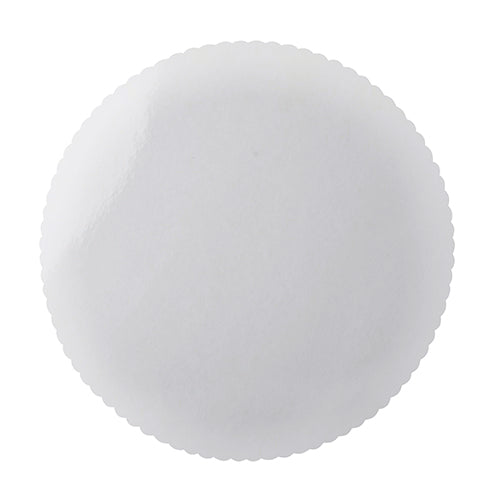 Papstar 30x 6 Tortenunterlagen, Pappe rund Ø 28 cm weiss beschichtet, mit gezacktem Rand