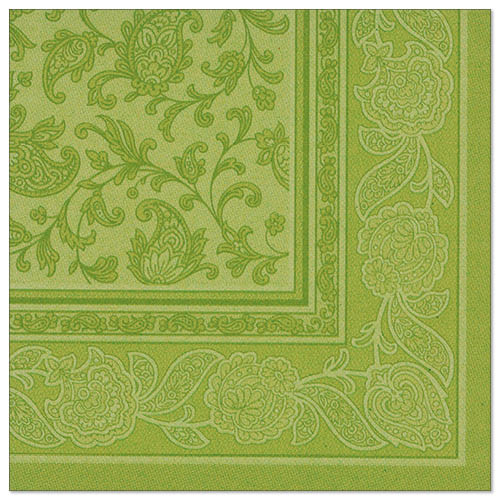 Papstar 250 Servietten "ROYAL Collection" 1/4-Falz 40 cm x 40 cm olivgrün "Ornaments"