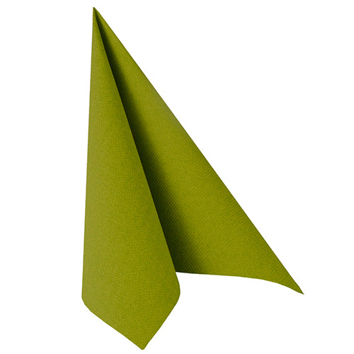 Papstar 250 Servietten "ROYAL Collection" 1/4-Falz 40 cm x 40 cm olivgrün