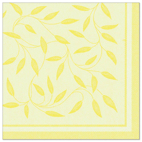 Papstar 160 Servietten "ROYAL Collection" 1/4-Falz 40 cm x 40 cm gelb "New Mediterran"