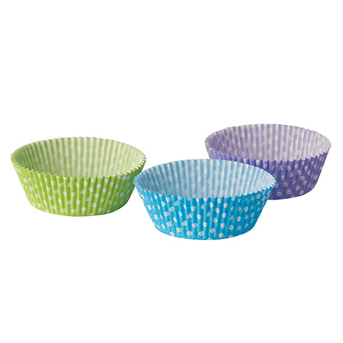 Papstar 24x 60 Backförmchen Ø 5 cm · 2,5 cm farbig sortiert "Dots"