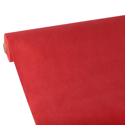 Papstar 4x Tischdecke, stoffähnlich, Vlies "soft selection" 25 m x 1,18 m rot