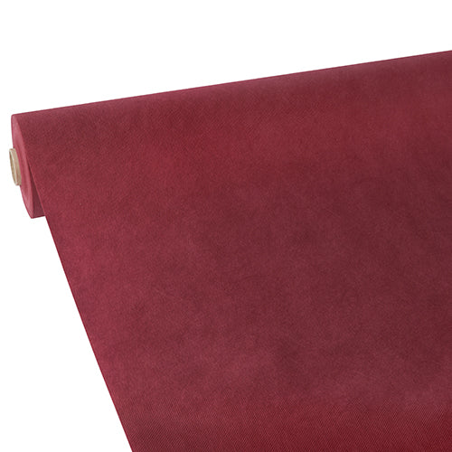 Papstar 4x Tischdecke, stoffähnlich, Vlies "soft selection" 25 m x 1,18 m bordeaux