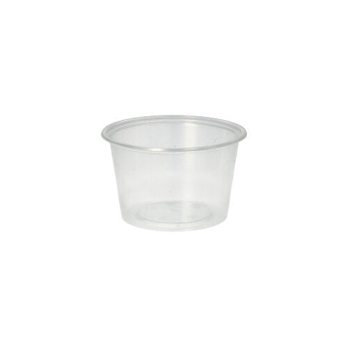 Papstar 1.000 Dressingbecher, rund, Material: PP; Füllinhalt: 100ml, Abmessungen: Ø 7,1cm · 4,3cm, Farbe: transparent