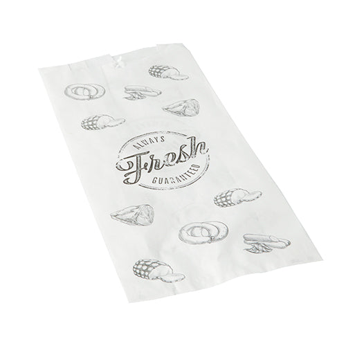 Papstar 1x 1000 Fleischerbeutel, Kraftpapier, gefädelt 28 cm x 14 cm x 6 cm