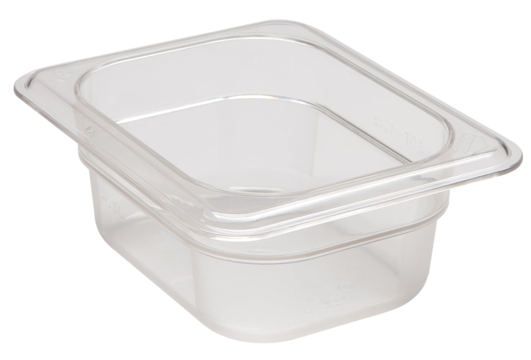 Cambro Camwear® Polycarbonat Gastronorm GN-Behälter GN1/8-65mm, Durchsichtig, 6 Stück im Karton - 82CW135