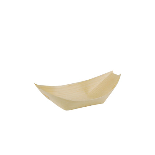 Papstar 500 Fingerfood - Schalen, Schiffchen, Holz, Serie: Pure, 16,5cm x 8,5cm