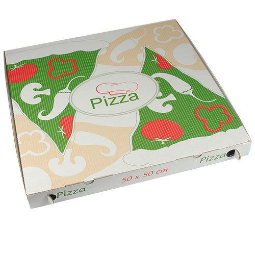 Papstar 50x Pizzakarton, Cellulose, Serie: Pure, 50x50x5cm