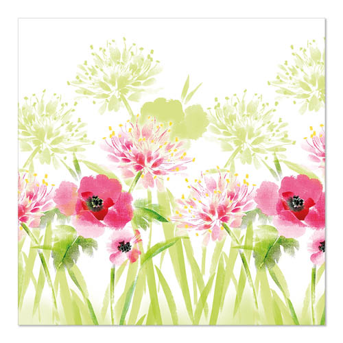 Papstar 10 x 20 Servietten, 3-lagig 1/4-Falz 33 cm x 33 cm "Summer Breeze"