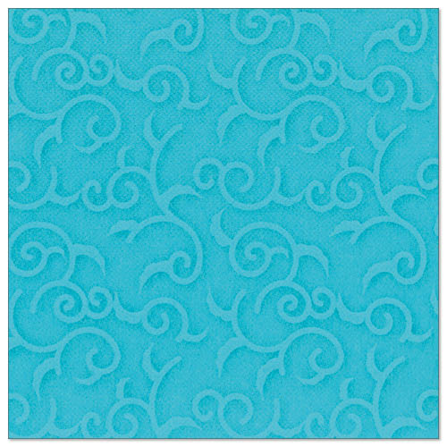 Papstar 250 Servietten "ROYAL Collection" 1/4-Falz 40 cm x 40 cm türkis "Casali"