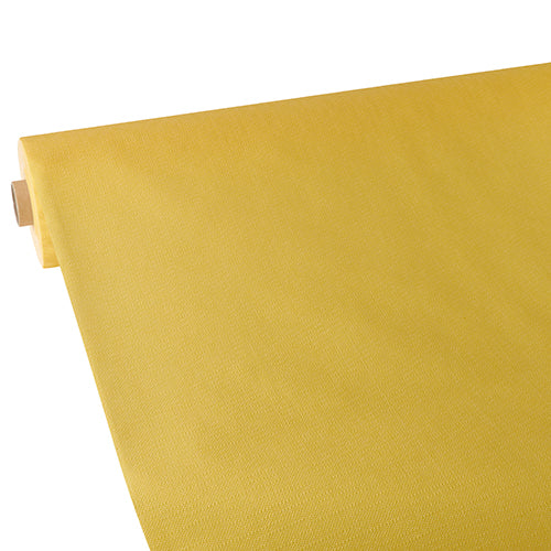 Papstar 2x Tischdecke, stoffähnlich, Vlies "soft selection plus" 25 m x 1,18 m gelb