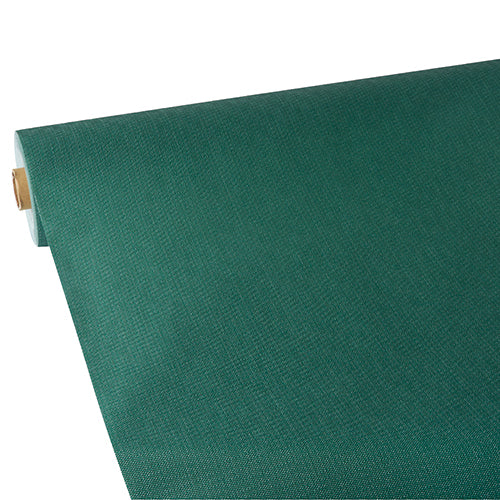 Papstar 2x Tischdecke, stoffähnlich, Vlies "soft selection plus" 25 m x 1,18 m dunkelgrün