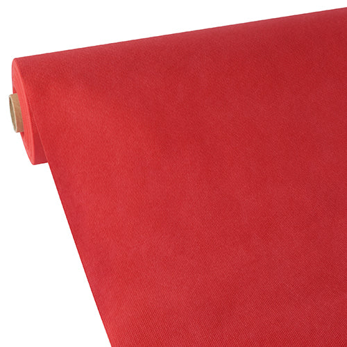 Papstar 2x Tischdecke, stoffähnlich, Vlies "soft selection" 40 m x 0,9 m rot