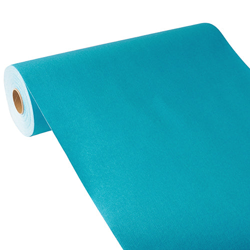 Papstar 4x Tischläufer, stoffähnlich, PV-Tissue Mix "ROYAL Collection" 24 m x 40 cm türkis