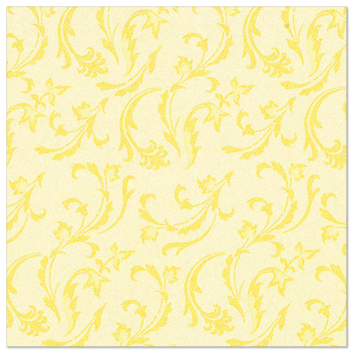 Papstar 5x 50 Servietten, Gelb, "Damascato", Serie: ROYAL Collection, 1/4-Falz, 40x40cm