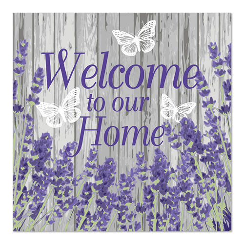 Papstar 200 Servietten, 3-lagig 1/4-Falz 33 cm x 33 cm "Welcome"