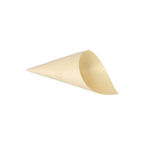Papstar 500x Spitztüten, Holz, Natur, Serie: PURE, Durchmesser: 6,5cm, Länge: 12,5cm