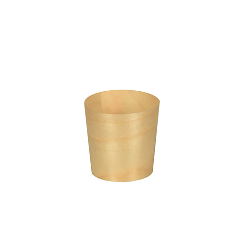Papstar 500 Fingerfood - Schalen, Holz, Serie: Pure, Rund, Durchmesser: 4,5cm, Höhe: 4,5cm