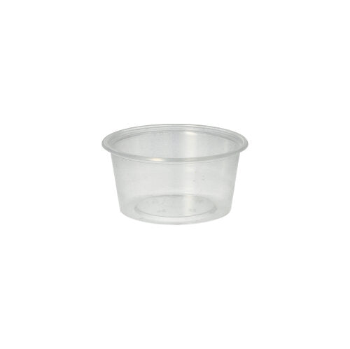 Papstar 1.000 Dressingbecher, rund, Material: PP; Füllinhalt: 80ml, Abmessungen: Ø 7,1cm · 3,5cm, Farbe: transparent