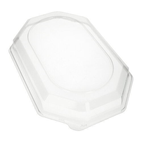 Papstar 5x 10 Deckel für Servierplatten, PET 6,3 cm x 45 cm x 31,5 cm transparent