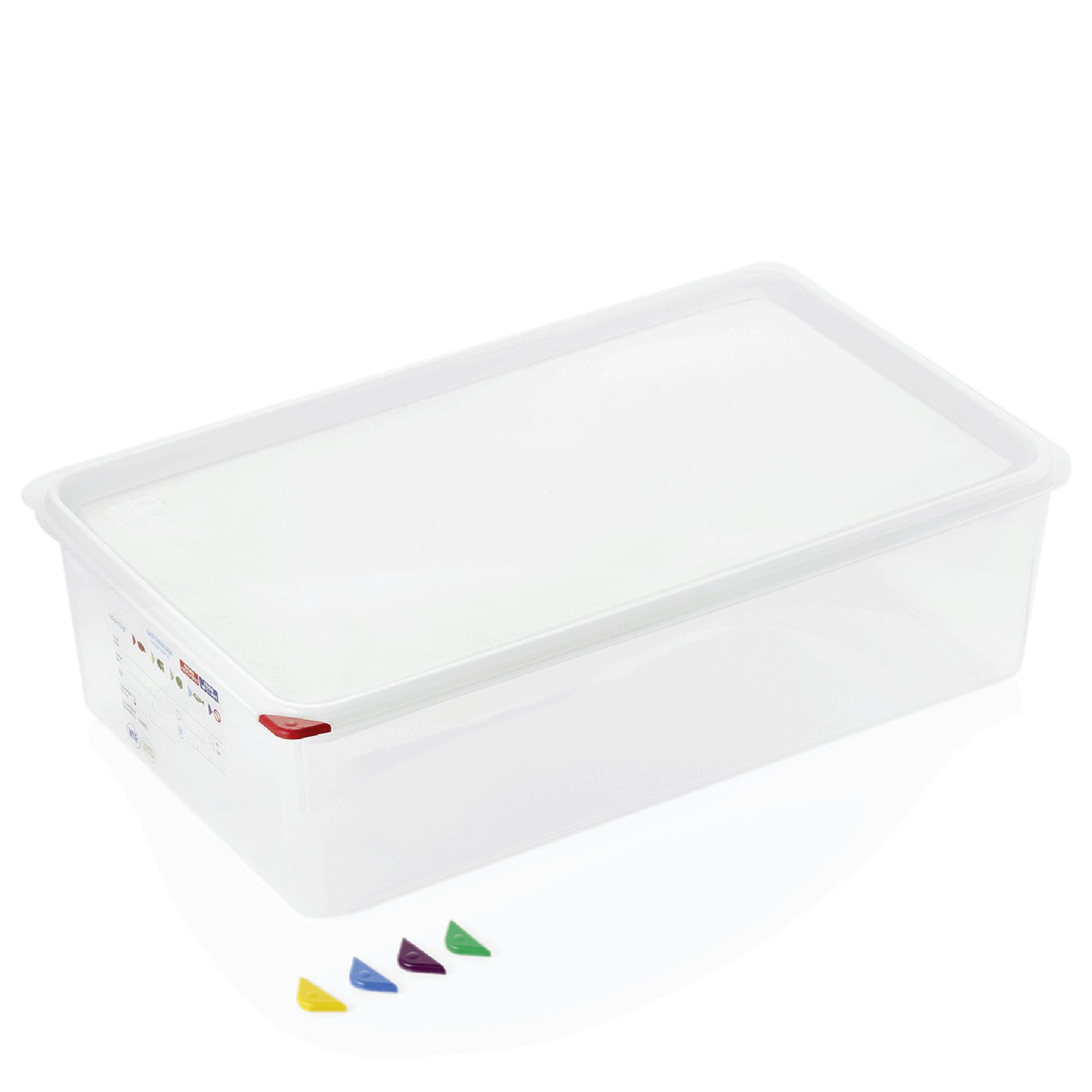 WAS Germany 6x GN Behälter (GN1/1-150mm, Mit Deckel), Polypropylen, Serie: GN 86, Inhalt: 21L, 53x32,5x15cm (8611150)