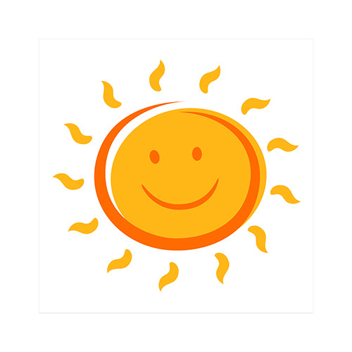 Papstar 280 Servietten, 3-lagig 1/4-Falz 25 cm x 25 cm "Here comes the Sun"