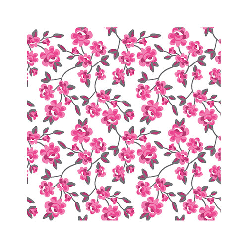 Papstar 280 Servietten, 3-lagig 1/4-Falz 25 cm x 25 cm fuchsia "Milleflora"