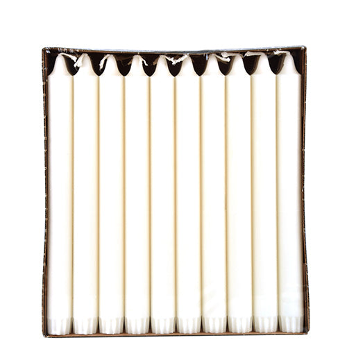 Papstar 4x 30 Kronkerzen Ø 2,2 cm · 24 cm weiss aus 100 % Stearin