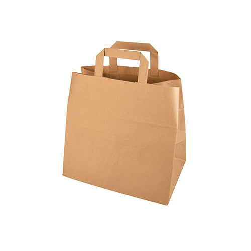 Papstar 400 Tragetaschen (Mit Tragegriff), Papier, Braun, 26x17x25cm