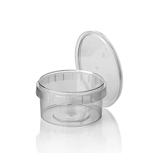 Papstar 7x 40 Feinkostbecher, PP 480 ml Ø 11,8 cm · 7 cm transparent mit Originalitätsverschluss