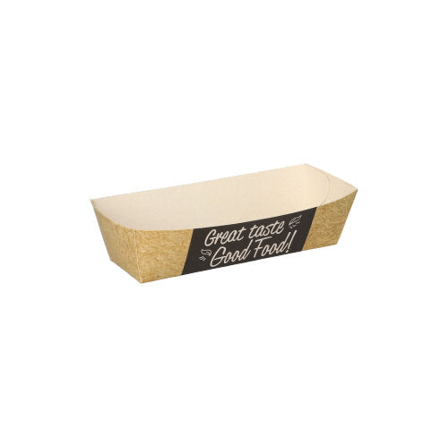 Papstar 14x 50 Snacktrays, Pappe "pure" 3 cm x 3,3 cm x 10,5 cm "Good Food"
