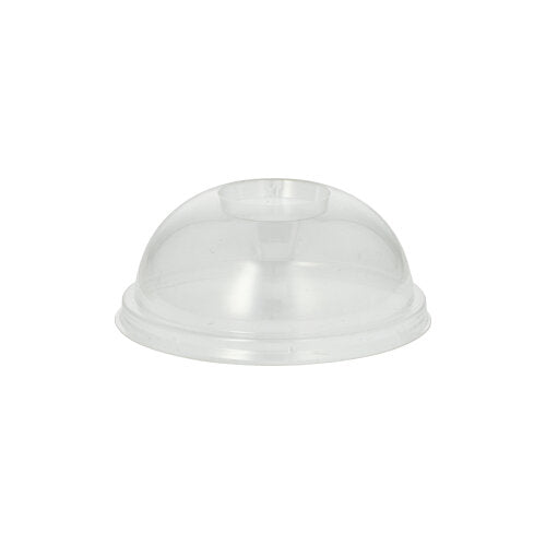 Papstar 20x 100 Dom-Deckel, PLA "pure" rund Ø 9,5 cm · 4,5 cm glasklar ohne Lochung