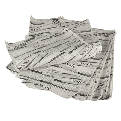 Papstar 6x Einschlagpapiere, Pergament-Ersatz 35 cm x 25 cm "Newsprint" fettdicht (1 kg)