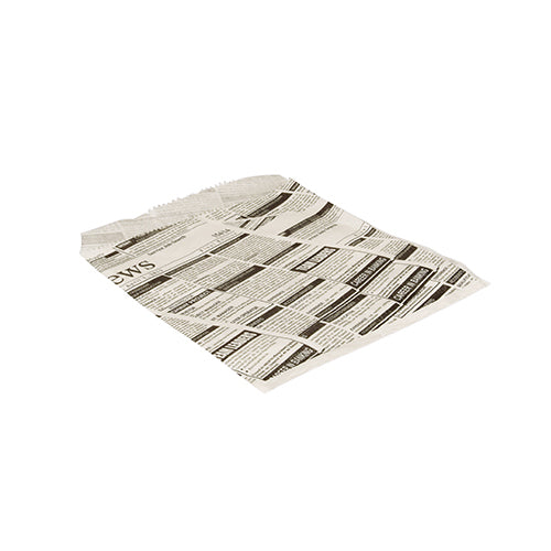 Papstar 1.500x Hamburger-Tüten "Newsprint", Pergament-Ersatz, 16x18cm