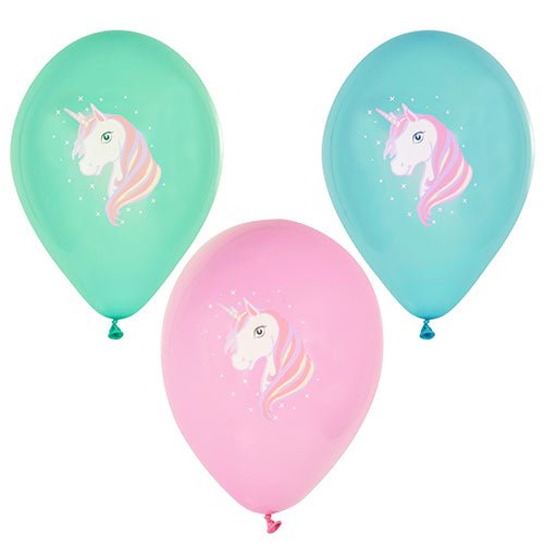 Papstar 72x Luftballons "Einhorn", Naturkautschuk, Bunt, Durchmesser: 29cm