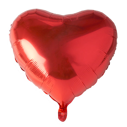 Papstar 24x Folienluftballon Ø 45 cm rot "Heart" large