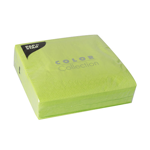 Papstar 700 Servietten, 3-lagig 1/4-Falz 33 cm x 33 cm limonengrün