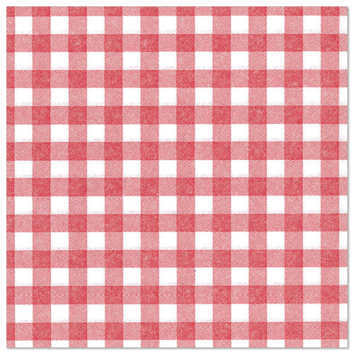 Papstar 250 Servietten "ROYAL Collection" 1/4-Falz 40 cm x 40 cm rot "Vichy Karo" 50 x 5