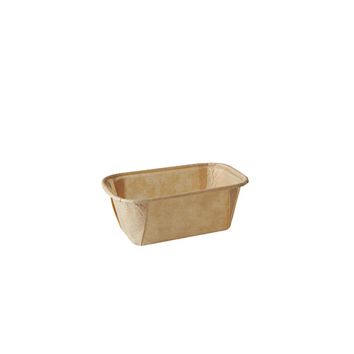 Papstar 16x 50 Backformen "pure" eckig 167 ml 4 cm x 6,5 cm x 11 cm braun