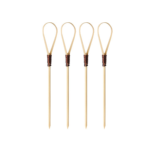 Papstar 2.000 Fingerfood - Picker "Loop", Material: Bambus, Länge: 10cm