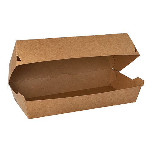 Papstar 7x 25 Baguetteboxen, Pappe "pure" 7,5 cm x 10,7 cm x 22 cm braun "100% Fair" groß